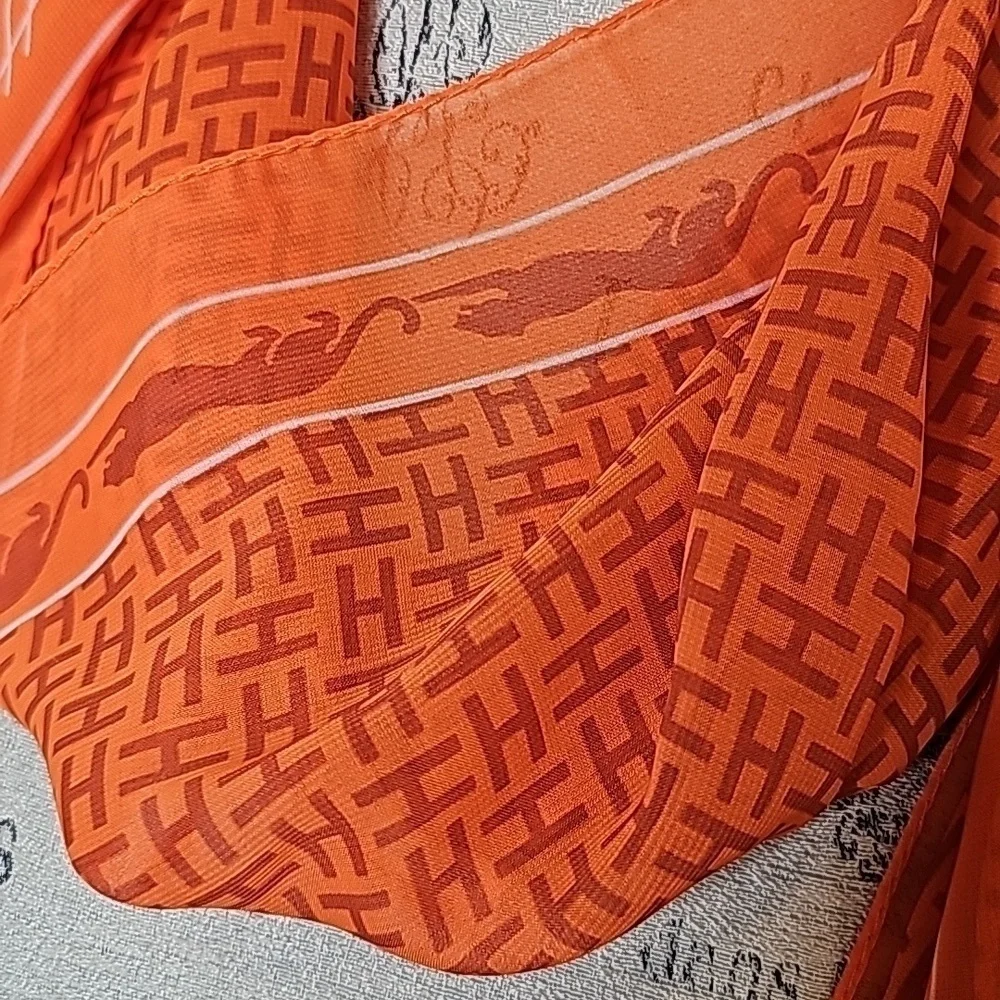 Effy Hematian Bright Orange Neck Scarf - OS